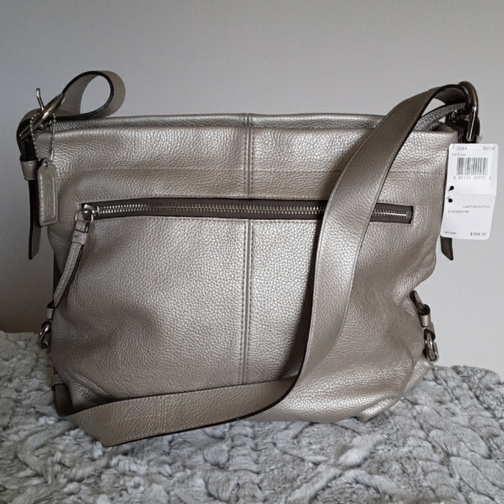 Coach Silver Leather Duffle,  NWT-PRICE